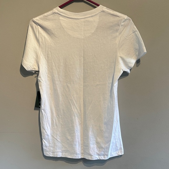 tentree White Short Sleeve Tee with Green and Purple Logo - Picture 2 of 9